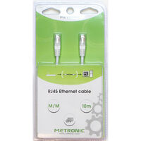 Câble Ethernet RJ45 CAT 5e mâle/mâle droit - UTP 10 m - Blanc