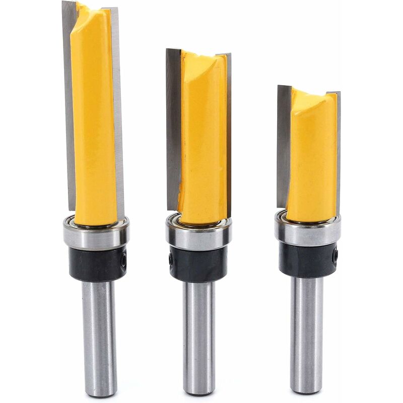 Tige de 6mm Fraise à défoncer Fraise droite avec tranchants en carbure  Fraise à Menuiserie Outil de Woodworking Cutter Guazhuni 4Pcs