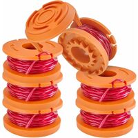 Lot de 6 Coupe Bobines pour Worx WA0010, Compatible avec Worx WG154 WG163 WG180 WG175 WG155 WG151 WG160(6 Bobines + 1 capuchons) Cisea