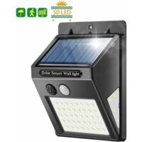 solar lights for outdoor, 50 LED solar lights for outdoor with motion detector 270? super bright solar light, 3 mode safety wall light IP65 waterproof wall light for outdoor garden (1pc) Cisea
