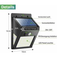 solar lights for outdoor, 50 LED solar lights for outdoor with motion detector 270? super bright solar light, 3 mode safety wall light IP65 waterproof wall light for outdoor garden (1pc) Cisea