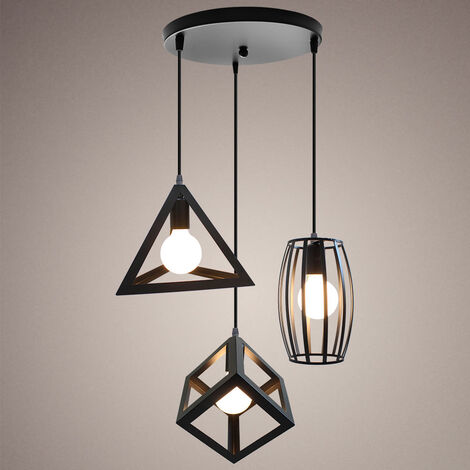 SEF Retro Drahtkorb Pendelleuchte – Industrielle Deckenlampe Im Vintage-Look, Easy Zu Montieren