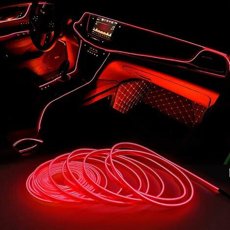 Rot LED-Streifen Auto Innenraum Mittelkonsole Ambientebeleuchtung  Lichtleiste 5M