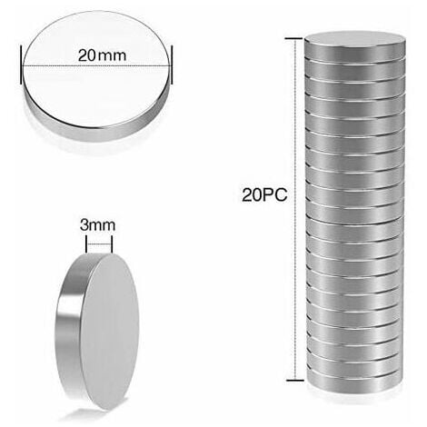 Mini Magnete 20mm x 20mm Selbstklebend Stark - Magnete für Magnettafel -  Kühlschrankmagnete - Kleine Magnete für Whiteboard - Tafelmagnete 
