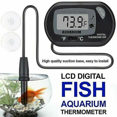 THSIDNE Lcd Digital Aquarium Aquarium Thermometer  Tauchwassertemperaturmesser Aquarium Temperatur CHAM