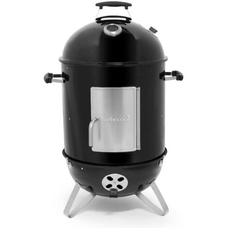 Fumoir 3 en 1 Oskar M – Finition émaillée – Hauteur 112 cm – Grille chromée 44 cm – Alimentation en air réglable – Barbecook (1/5)