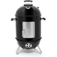 Fumoir 3 en 1 Oskar M – Finition émaillée – Hauteur 112 cm – Grille chromée 44 cm – Alimentation en air réglable – Barbecook