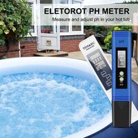 Testeur de qualité de l'eau, pH-mètre avec résolution haute précision 0,01, thermomètre TDS+EC+ pour eau potable, aquarium, piscine, spa (jaune)