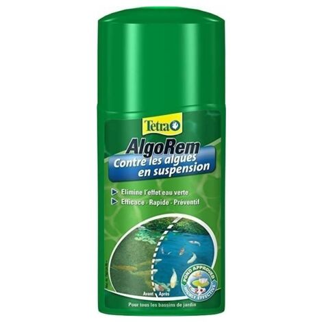 Traitement anti-algues Algorem 250ml – Élimine l'eau verte – Pour bassins jusqu'à 5000L – Résultats visibles en quelques heures – Tetra