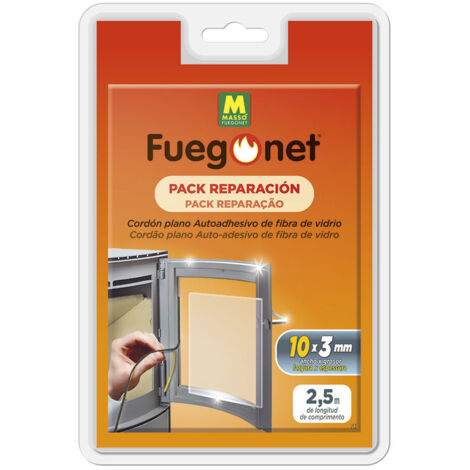 Cordon plat auto-adhésif 10mm – Épaisseur 3mm – Longueur 2,5m – Pour étanchéité et réduction de perte calorifique – Fuego Net (1/2)