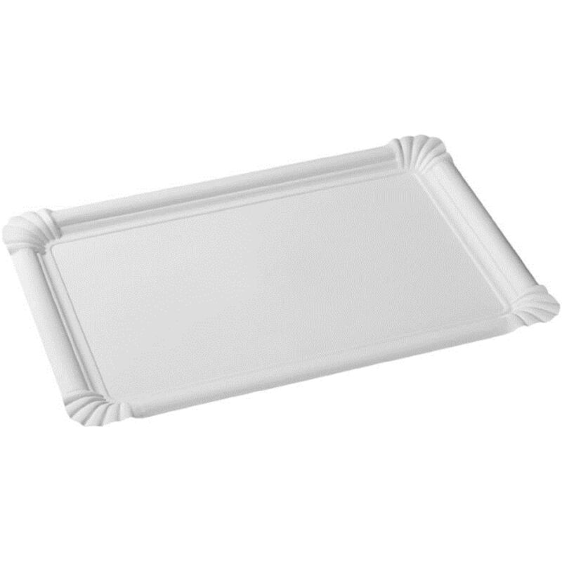 Set de 5 plateaux 24 x 34 cm blanc