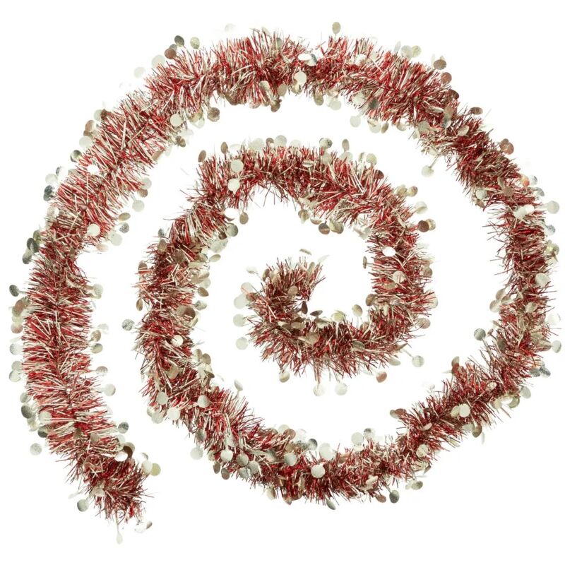 Guirlande de Noël métallique-4 pcs tinsel rouge et or,guirlande sapin Guirlande de Noël métallique-4 pcs tinsel rouge et or,guirlande sapin