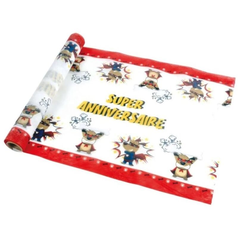Chemin de table anniversaire super dog