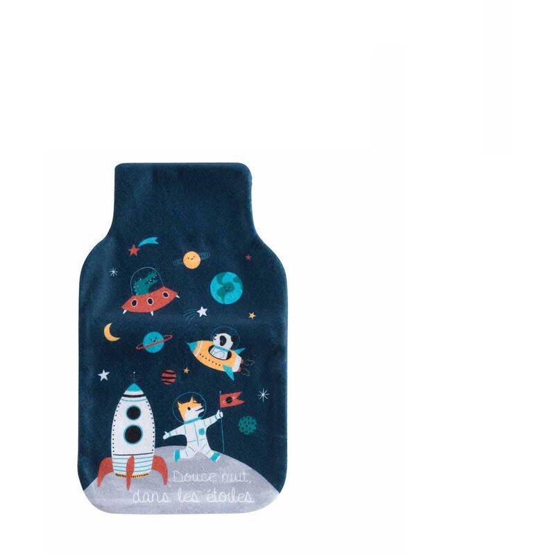 Housse Pour Bouillotte 2L En Feutre De Laine - Motif Forêt, Fait Main Au Népal Commerce Équitable, Pour Enfants Et Adultes