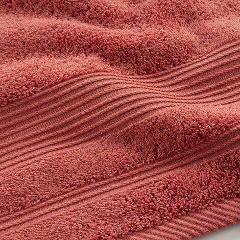 NatureMark Lot De 4 Draps De Douche 70x140 Cm Rose - 100% Coton Éponge Ultra Doux Et Absorbant