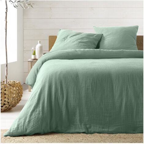 SOULFUL Housse de Couette 220x240 Coton Rayures, Beige Linge de Lit