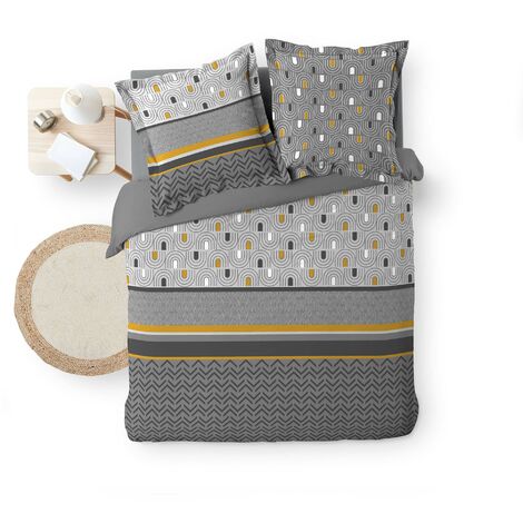 Housse couette + taies 220 x 240 cm Pop et chic (1/4)
