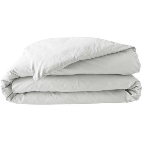 Housse De Couette 280x240 Cm Percale Coton MANOIR - Beige Lin - King Size - OEKO-TEX