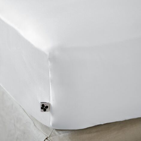 Drap Housse en viscose 140 x 190 cm Salome blanc