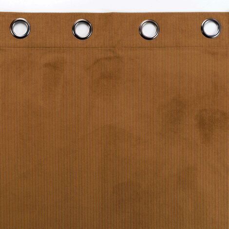 Rideau a oeillets velours 140 x 260 cm Cottele camel