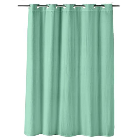 Rideau de douche clipsable 180 x 200 cm Dotty tilleul (1/4)