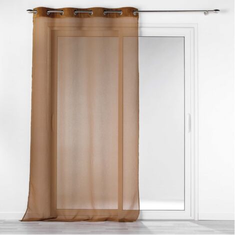 Rideau voile sable 140 x 240 cm Cottele camel (1/3)