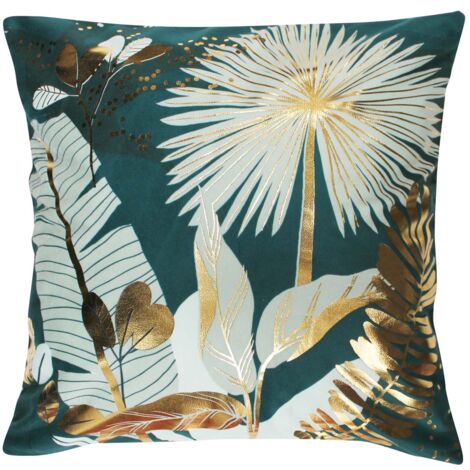 Housse de coussin 40 x 40 cm Feuilles de prusseor vert (1/3)