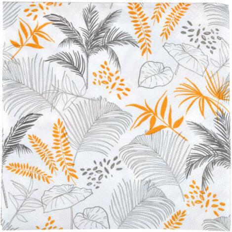 IHR Lot De 20 Serviettes Papier Floral 33 Cm – 3 Plis, Recyclées, Fabriquées En Allemagne