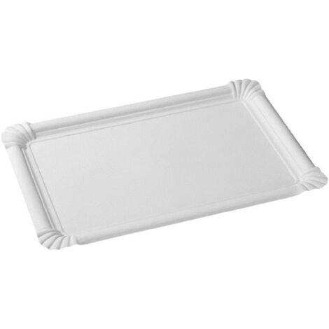 Set de 5 plateaux 24 x 34 cm blanc