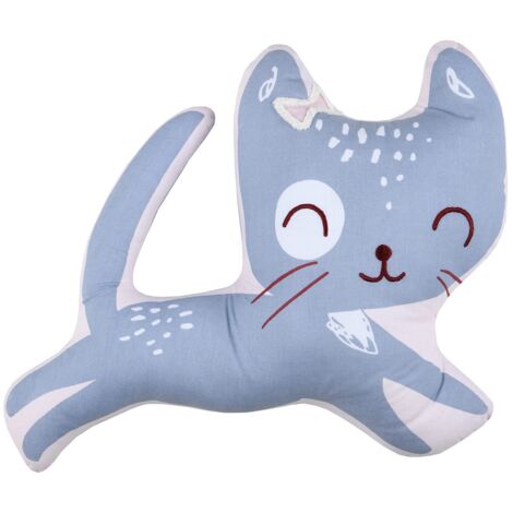 Coussin 45 cm Zoeline forme de chat (1/3)
