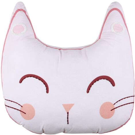 Coussin 40 cm Zoeline tete de chat (1/3)