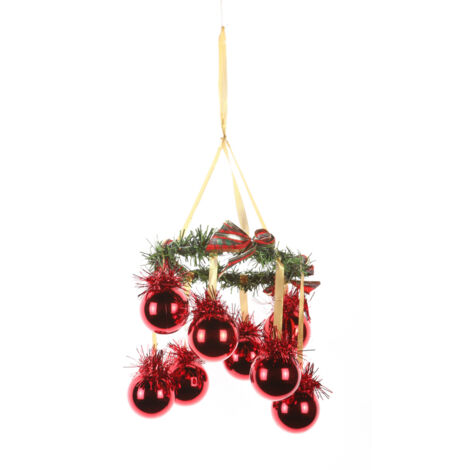 Couronne De Noël RUNMKUO 30cm Avec Noeud - Décoration Murale Et Porte