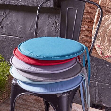 Coussins De Chaise Ronds Avec Boucle élastique - Lot De 1, 2 Ou 4 - Taille 30x30x5cm - Antidérapants