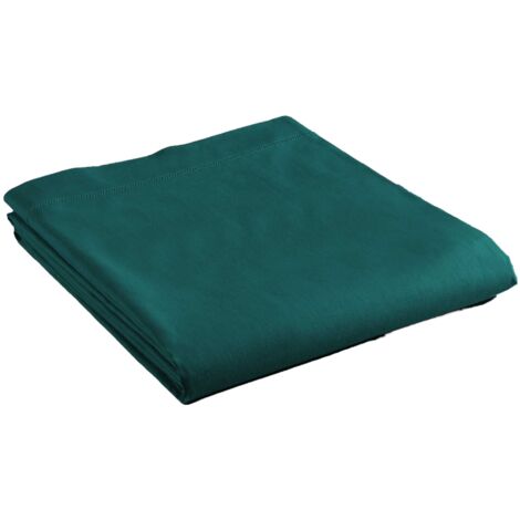 Drap plat coton 240 x 300 cm biolina emeraude (1/4)