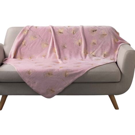Plaid flanelle 125 x 150 cm bloomys rose (1/3)