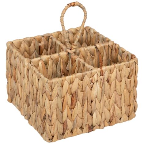Pot a ustensiles ou range couverts 20 x 23 cm tresse marron (1/2)