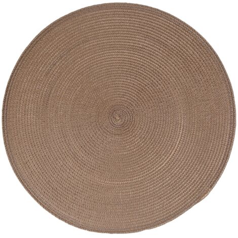 Set de table tresse rond taupe