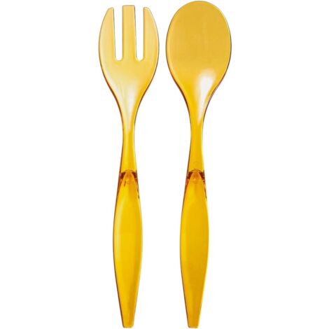 Lot de 2 couverts a salade 6 x 29 cm Grand Chef moutarde (1/2)