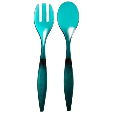 Lot de 2 couverts a salade 6 x 29 cm Grand Chef petrole (1/2)