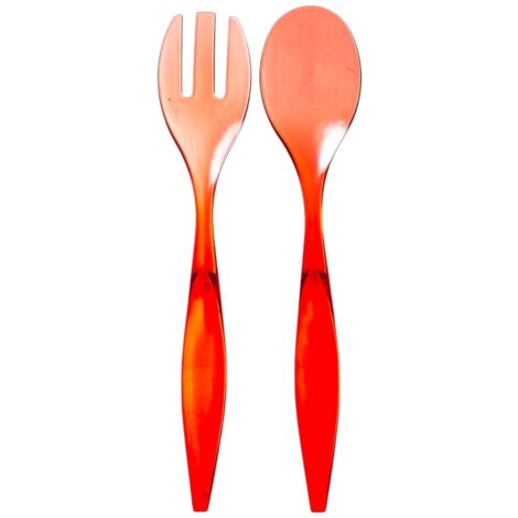 Lot de 2 couverts a salade 6 x 29 cm Grand Chef rose (1/2)