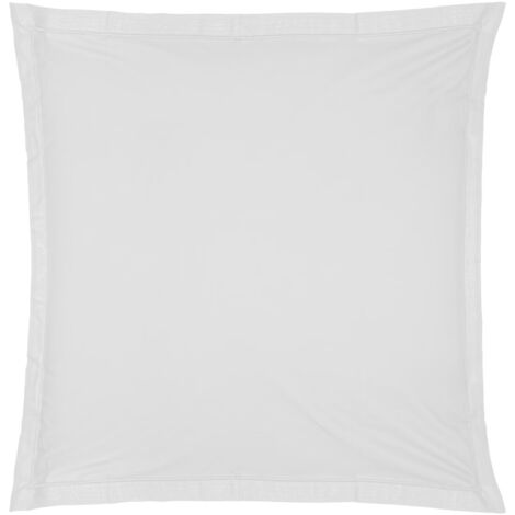 1 Taie d'oreiller percale de coton uni 63 x 63 cm Harmonie blanc (1/3)