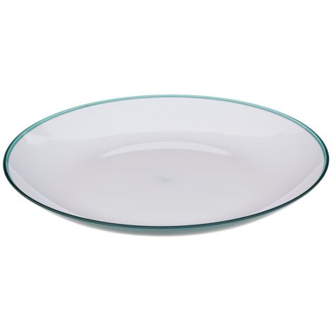 Assiette plate 25cm Collection Pastel bleu petrole