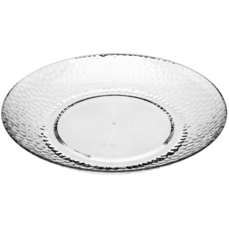 Assiette estivale transparente 27 cm