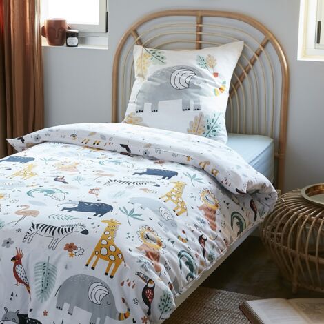 Housse De Couette Licorne 100% Coton 200x200 Cm – Parure Licorne Arc-en-Ciel Pour Filles, Doux Et Respirant Avec Taies D’Oreiller