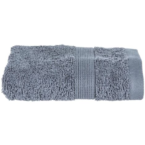 Serviette de toilette 50 x 90 cm Couleur moderne gris fonce (1/2)