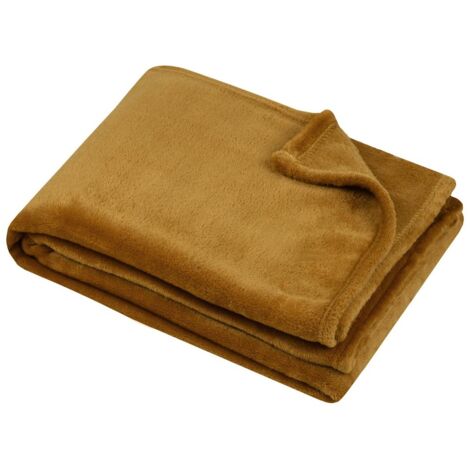 Plaid 130x160 cm Collection Confort camel (1/2)