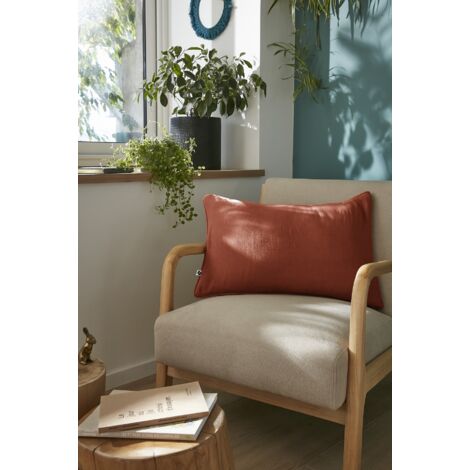 Coussins Déhoussables 40x40 Cm Avec Housse En Gaze De Coton Imprimée Capucine Pampa - Naturel Et Lavable - 6
