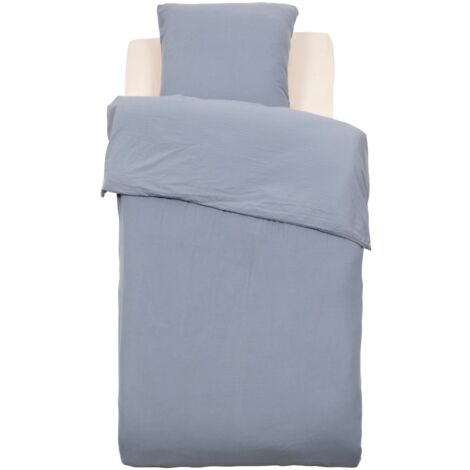 Housse de couette + 1 taie 140 x 200 cm Lilie bleu (1/4)