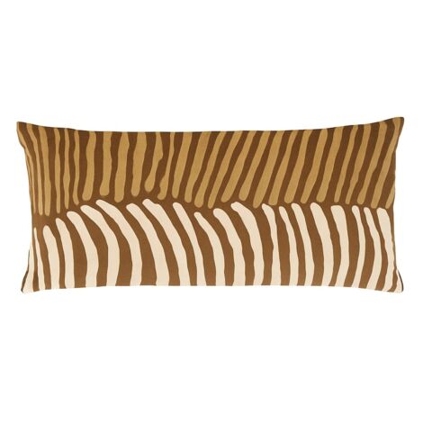 Coussin 35 x 75 cm en coton broderie zebre (1/3)