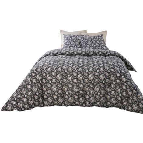 Housse de couette + taies gaze de coton 220 x 240 cm Sakura (1/4)
